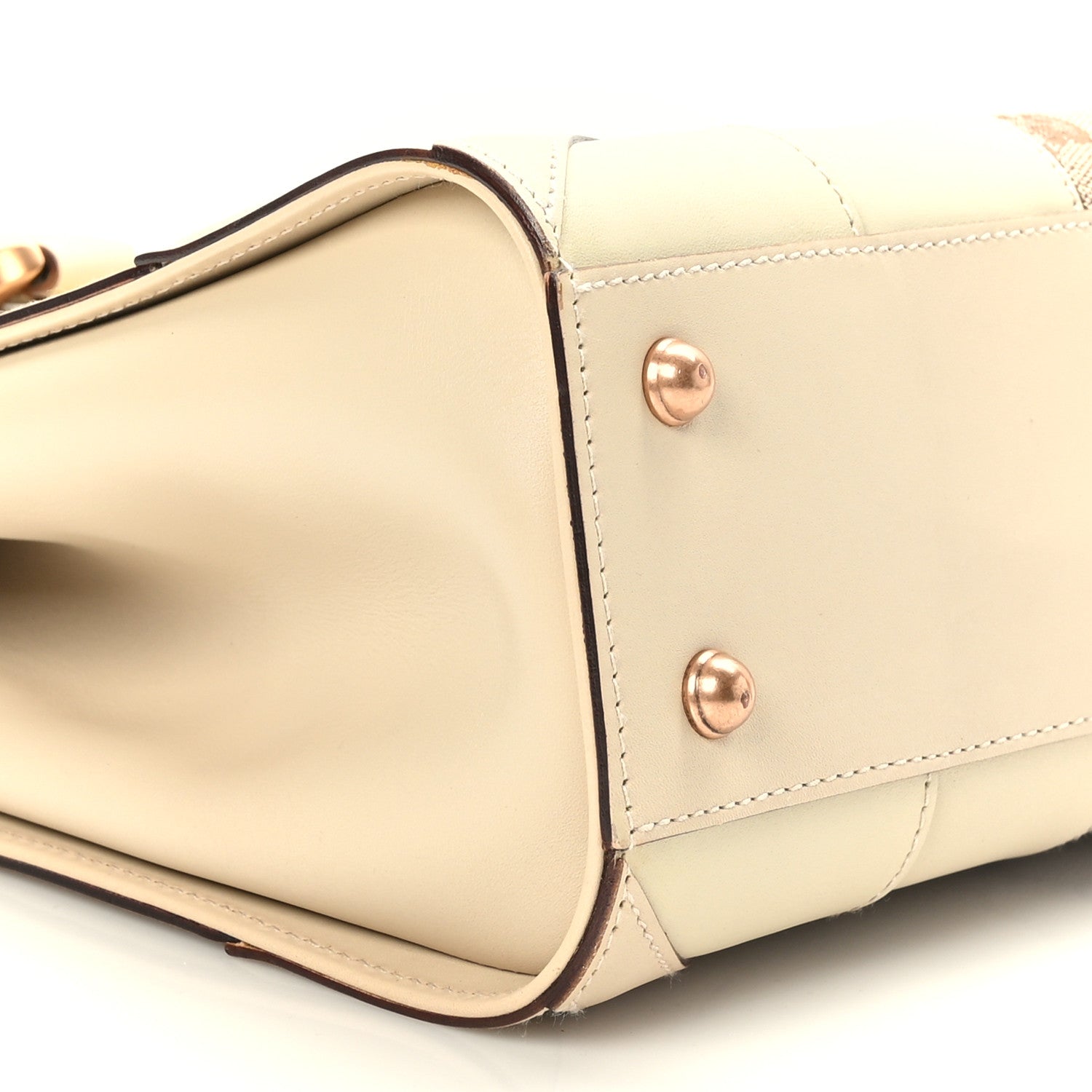 Gucci Calfskin GG Monogram Tote Off White 8 of 9