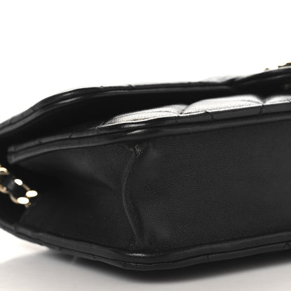 Chanel Lambskin Quilted Flap Phone Holder With Chain Black 10 of 12