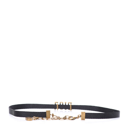 Christian Dior Grosgrain Ribbon Dior Logo Choker Necklace Black 3 of 4