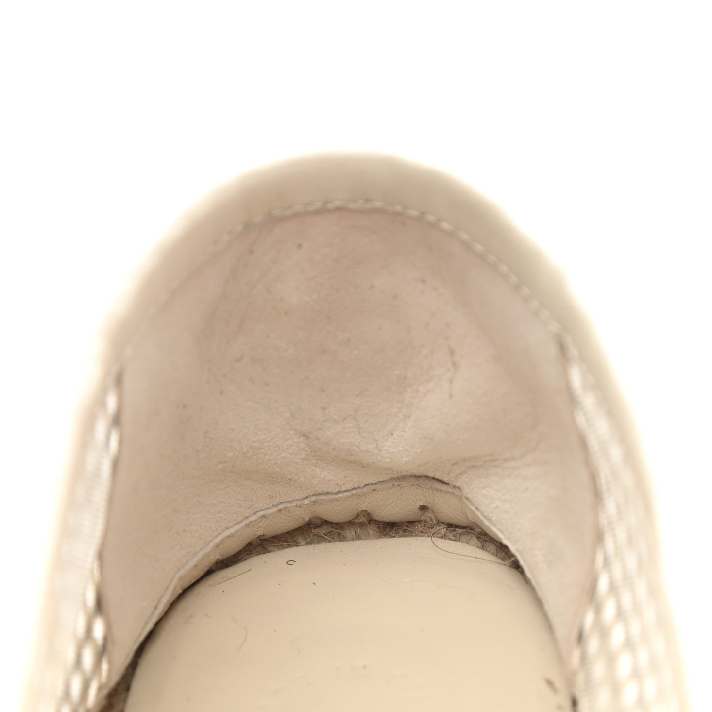 Mesh Grosgrain CC Espadrilles 37 Beige Black