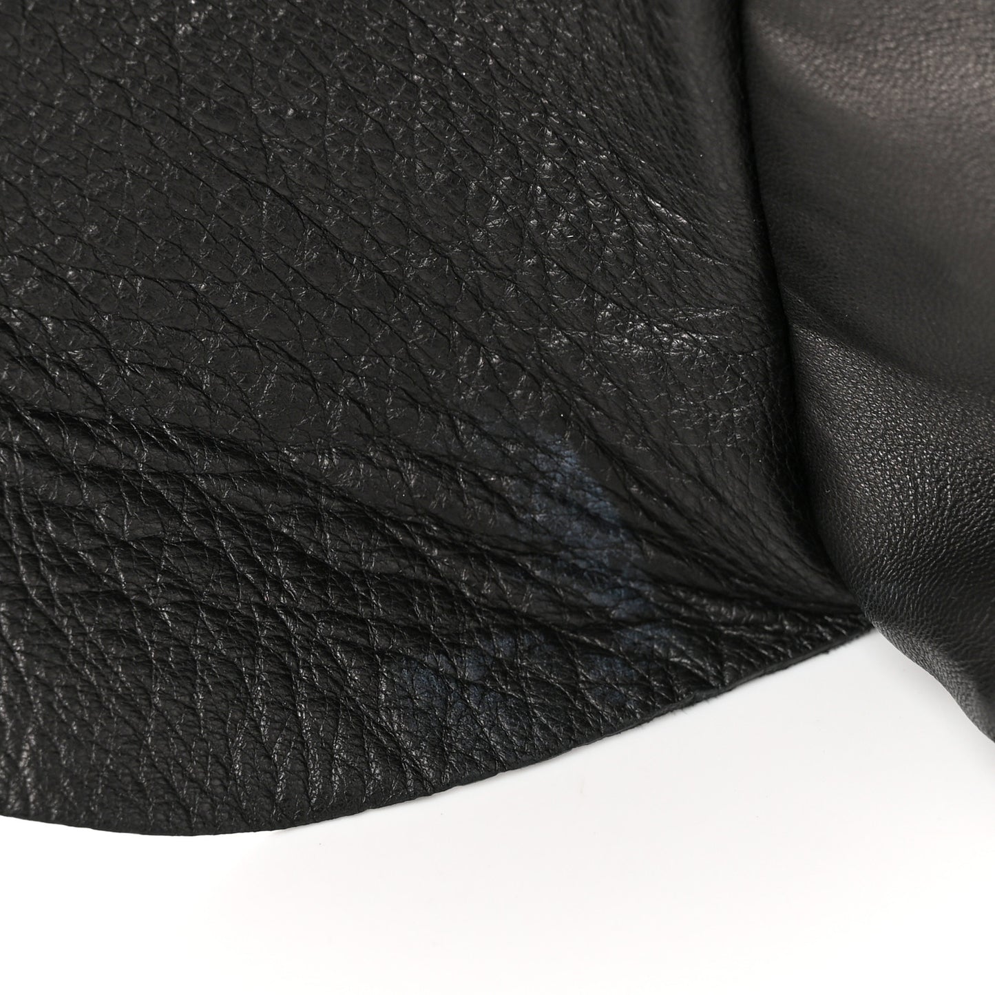 Nappa Ruffled Hobo Black