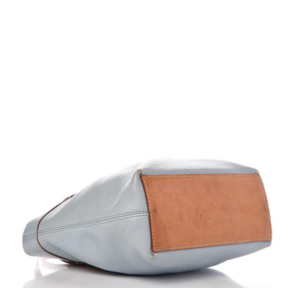 Celine Drummed Calfskin Small Open Tote Blue 4 of 17