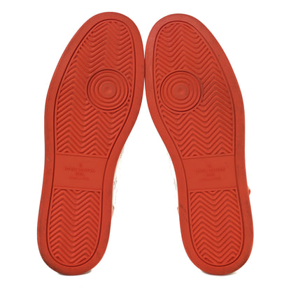 Louis Vuitton Calfskin Monogram Rivoli High Top Sneakers 10 Orange 6 of 9