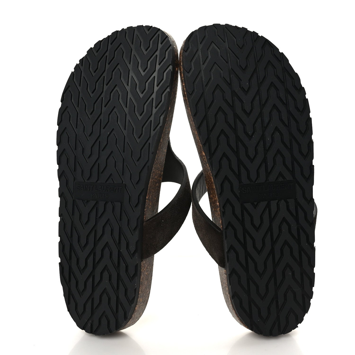 Saint Laurent Suede Jimmy Thong Flat Sandals 38 Chocolate 5 of 8