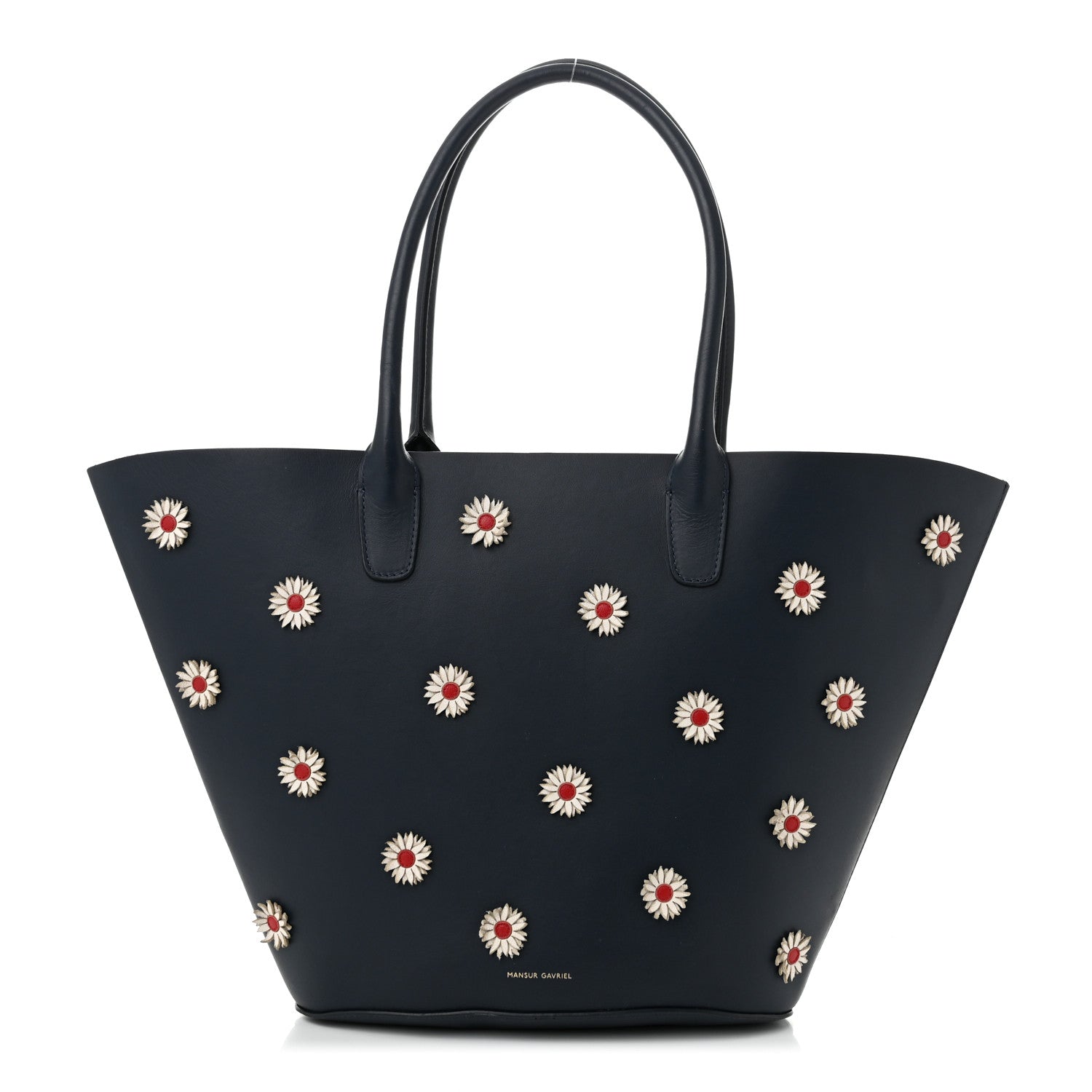 Mansur Gavriel Calfskin Daisy Triangle Tote Blue 1 of 9