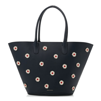 Mansur Gavriel Calfskin Daisy Triangle Tote Blue 1 of 9