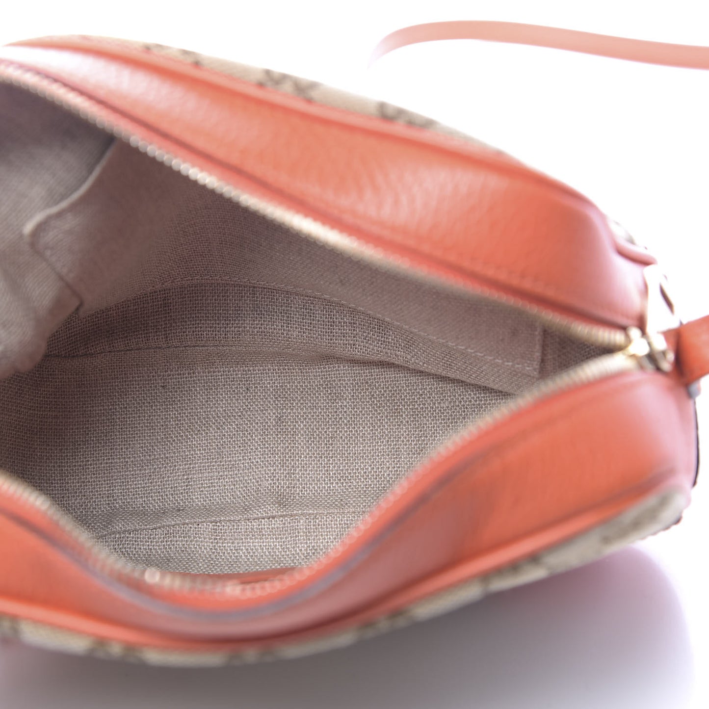 Monogram Dollar Calfskin Mini Bree Messenger Bag Beige Ebony Sun Orange