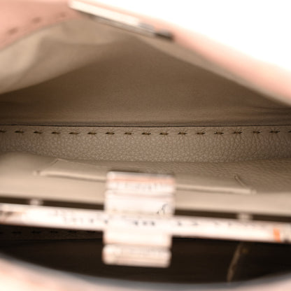 Fendi Cuoio Romano Selleria Bi-Color Mini Peekaboo Iconic Satchel Cipria Latte 6 of 11