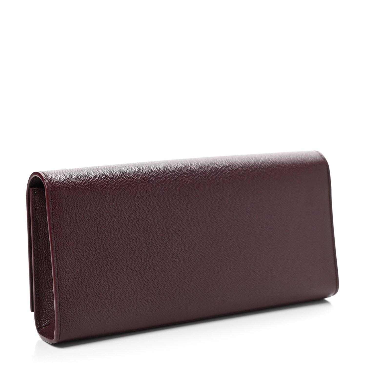Saint Laurent Grain De Poudre Classic Monogram Cassandre Clutch Dark Red 2 of 5