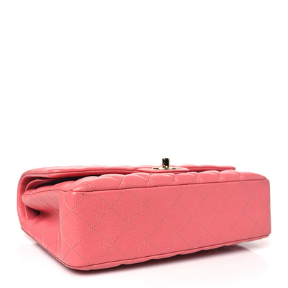 Chanel Metallic Caviar Quilted Medium Double Flap Pink 4 of 10
