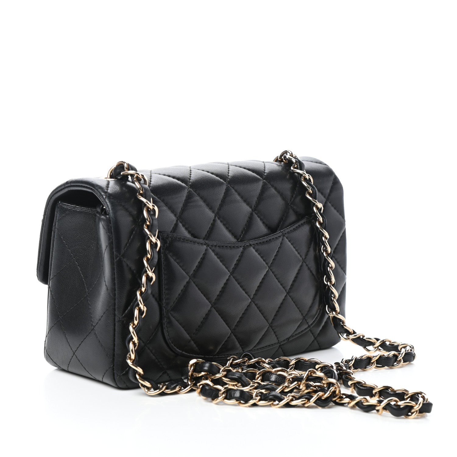 Chanel Lambskin Quilted Mini Rectangular Flap Black 3 of 10