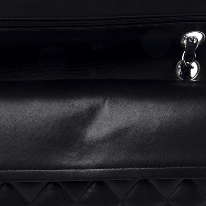 Chanel Lambskin Quilted Medium Double Flap Black 12 of 21