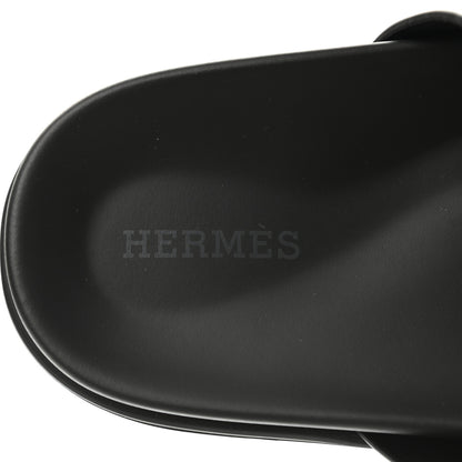 Hermes Calfskin Womens Chypre Sandals 35 Black 7 of 9