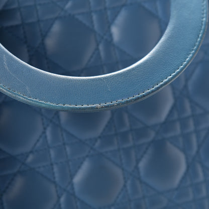 Christian Dior Lambskin Cannage Large Lady Dior Denim 18 of 18