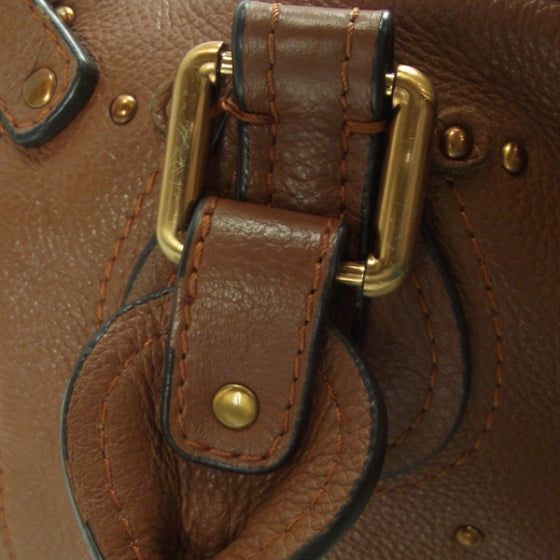 Leather Paddington Satchel Cognac