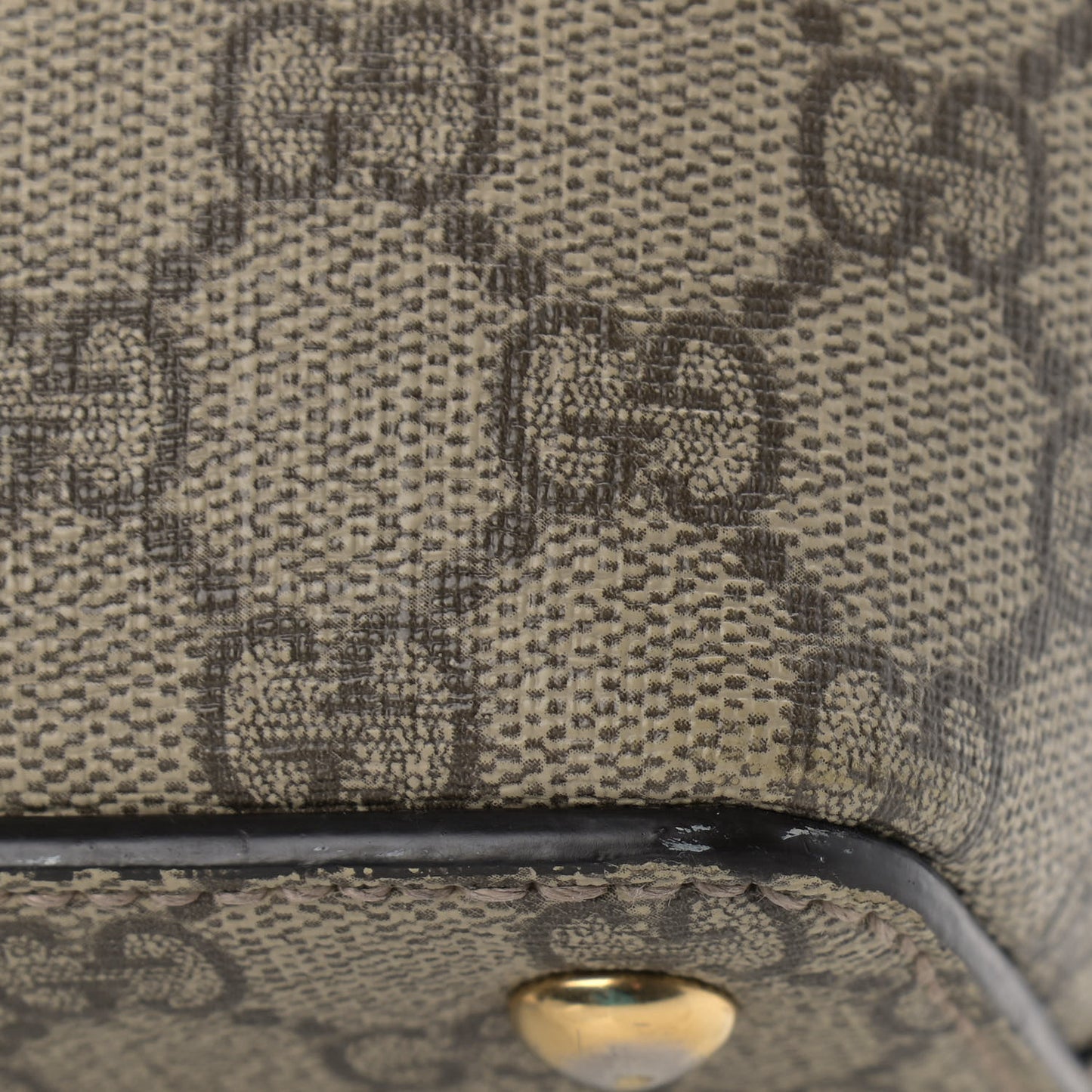 GG Supreme Monogram Medium Zippered Bucket Tote Beige Tuscany