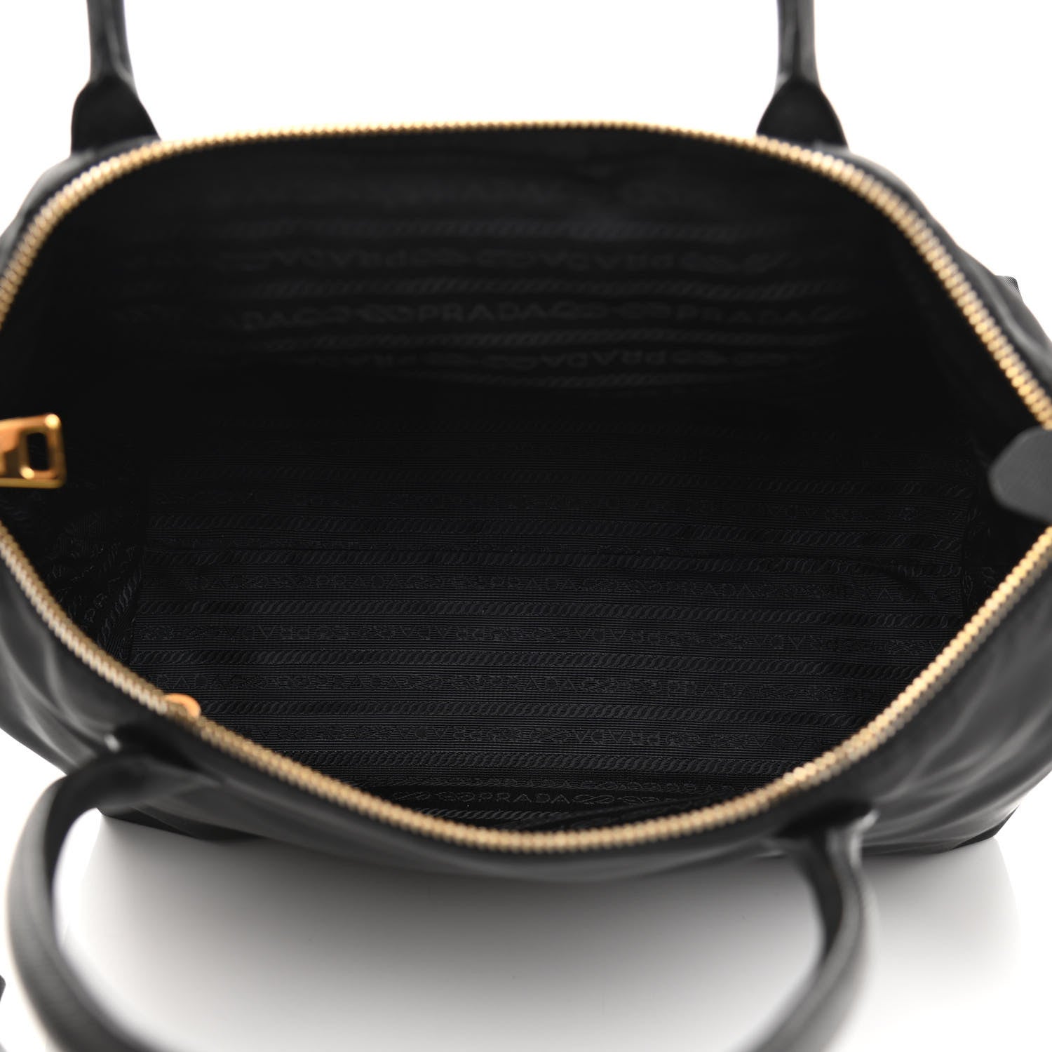 Prada Tessuto Nylon Saffiano Tote Black 5 of 12