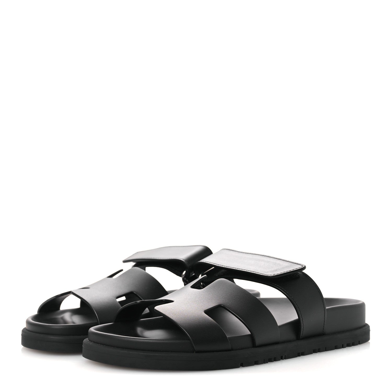 Hermes Calfskin Womens Chypre Sandals 36 Black 4 of 9