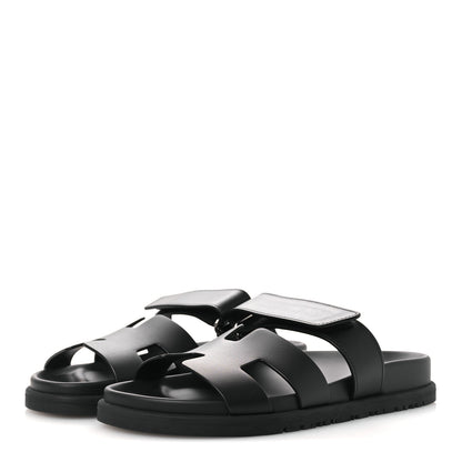Hermes Calfskin Womens Chypre Sandals 36 Black 4 of 9