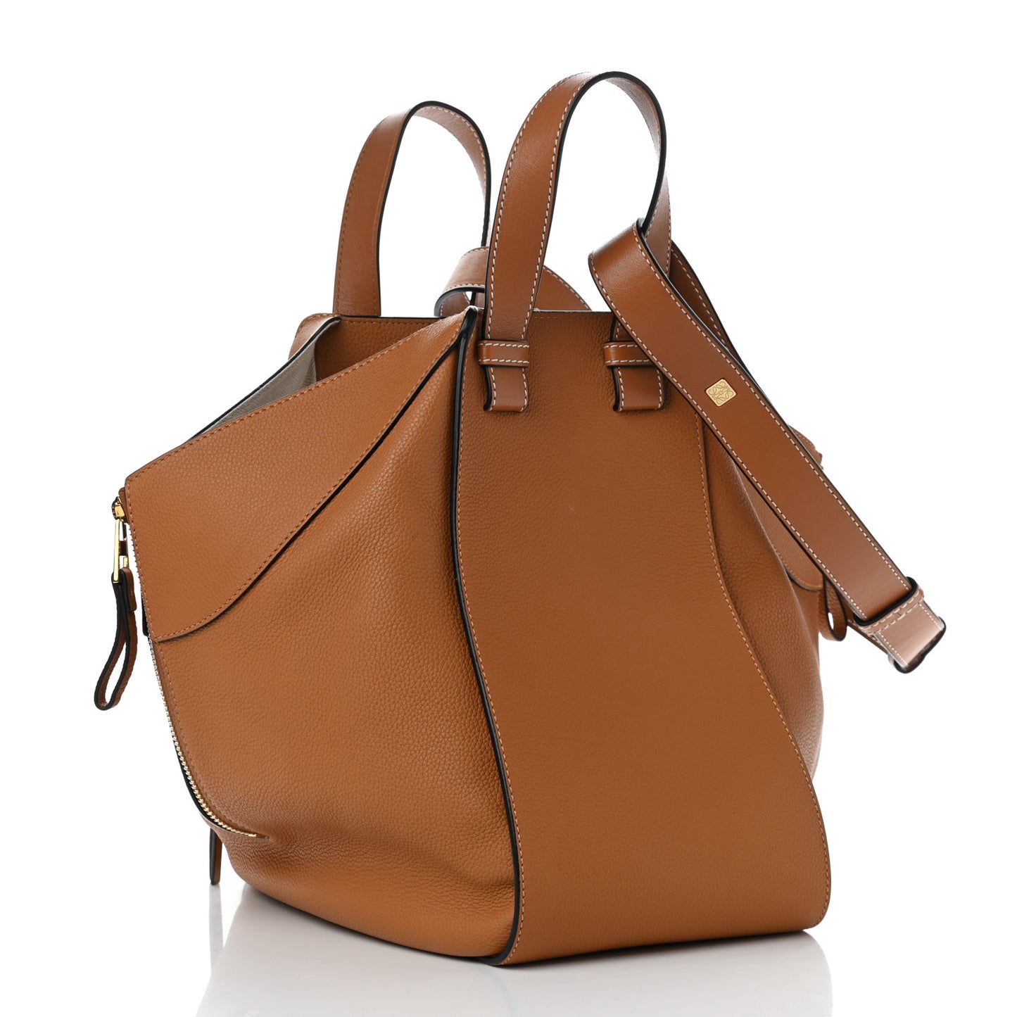 Calfskin Small Hammock Shoulder Bag Tan