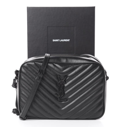 Saint Laurent Calfskin Matelasse Monogram Lou Camera Bag Black 14 of 14