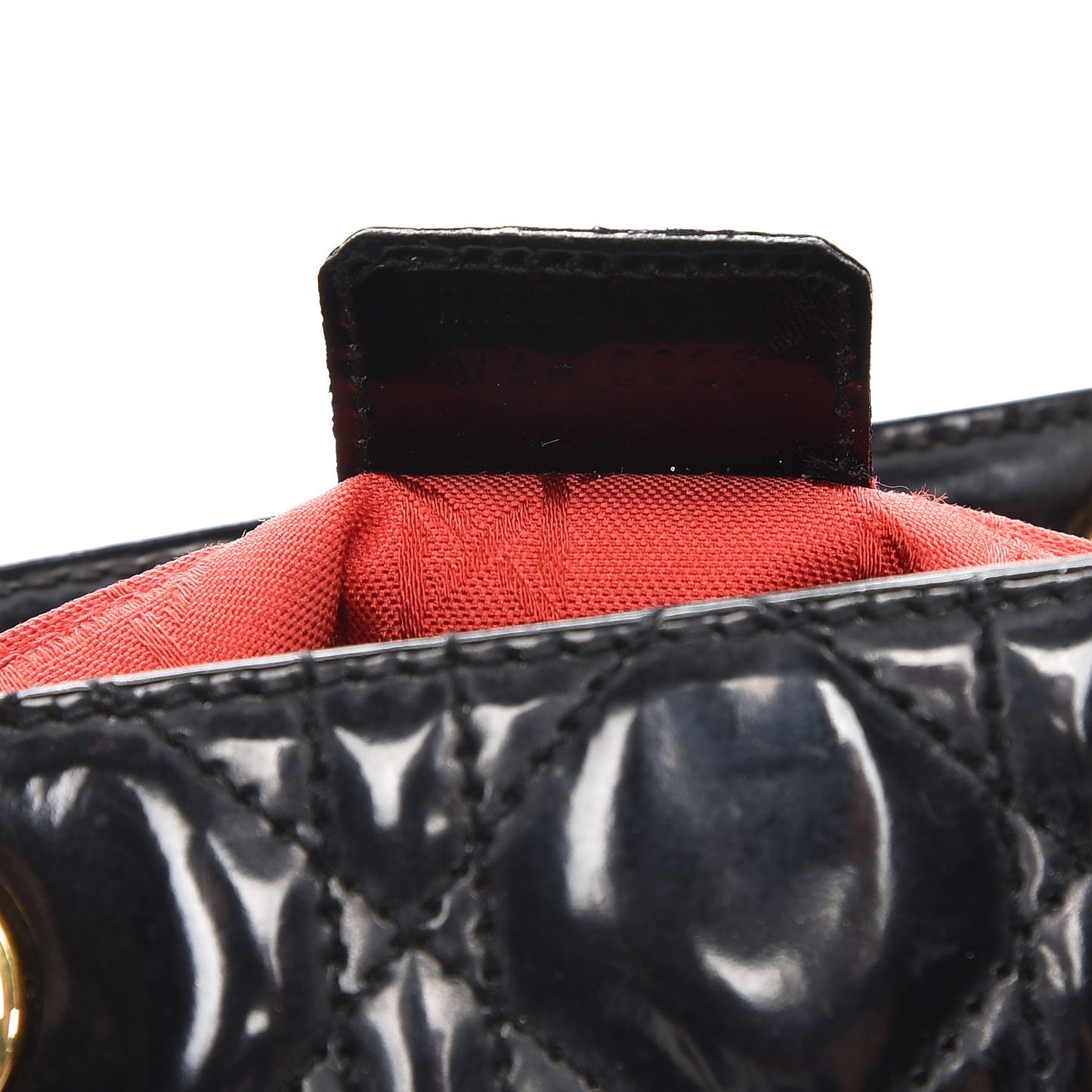 Patent Cannage Medium Lady Dior Black