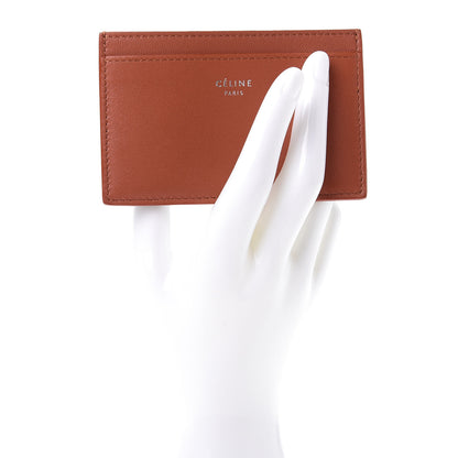 Celine Smooth Lambskin Bi-Color Solo Card Holder Terracotta Black 2 of 9