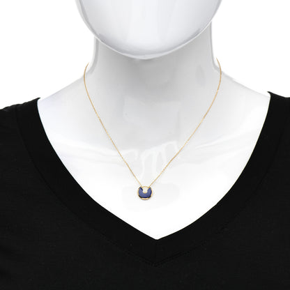 Cartier 18K Yellow Gold Diamond Lapis Lazuli XS Amulette de Cartier Pendant Necklace 2 of 5