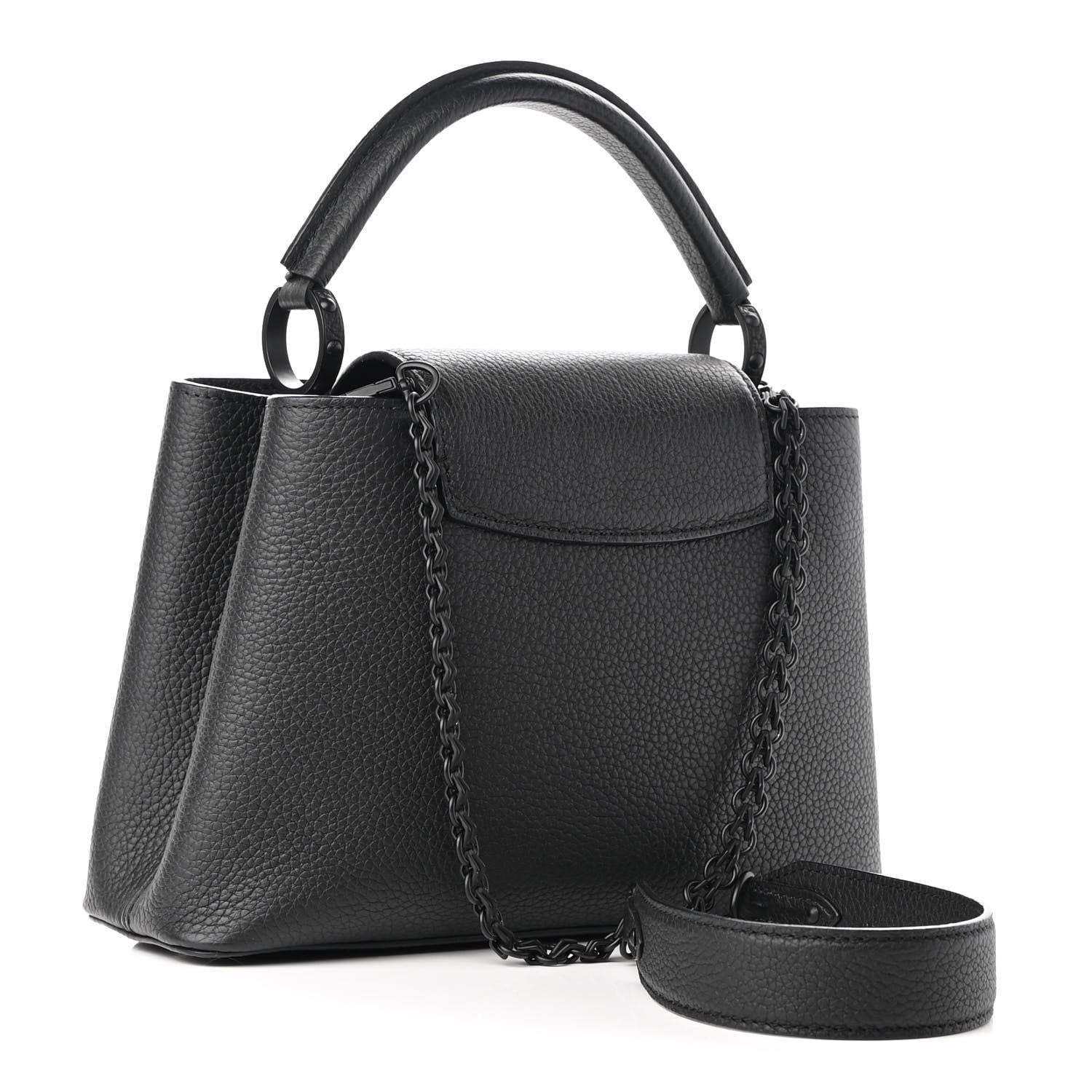 Louis Vuitton Taurillon Capucines BB Matte Black 3 of 8
