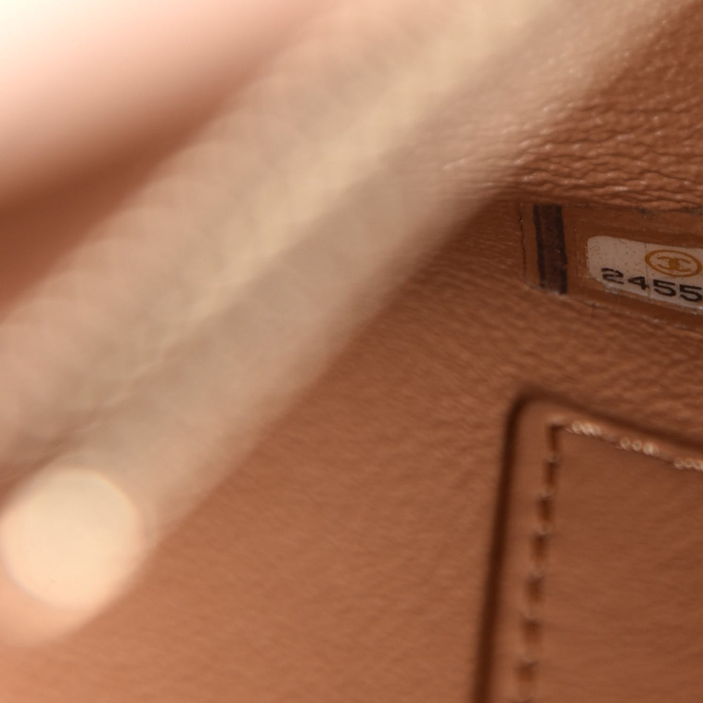 Caviar Lizard Quilted Medium Coco Handle Flap Light Beige
