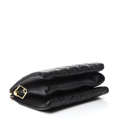 Louis Vuitton Lambskin Embossed Monogram Coussin PM Black 4 of 9