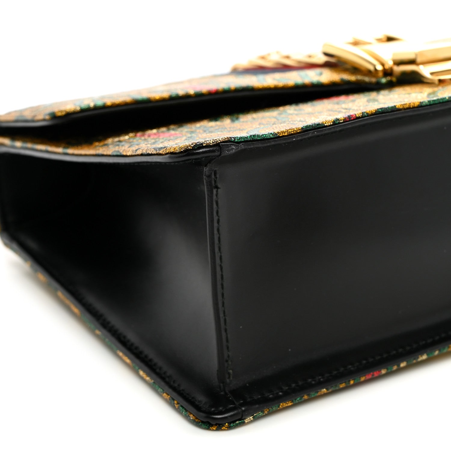 Gucci Iridescent Brocade Small Sylvie Shoulder Bag Gold 9 of 11