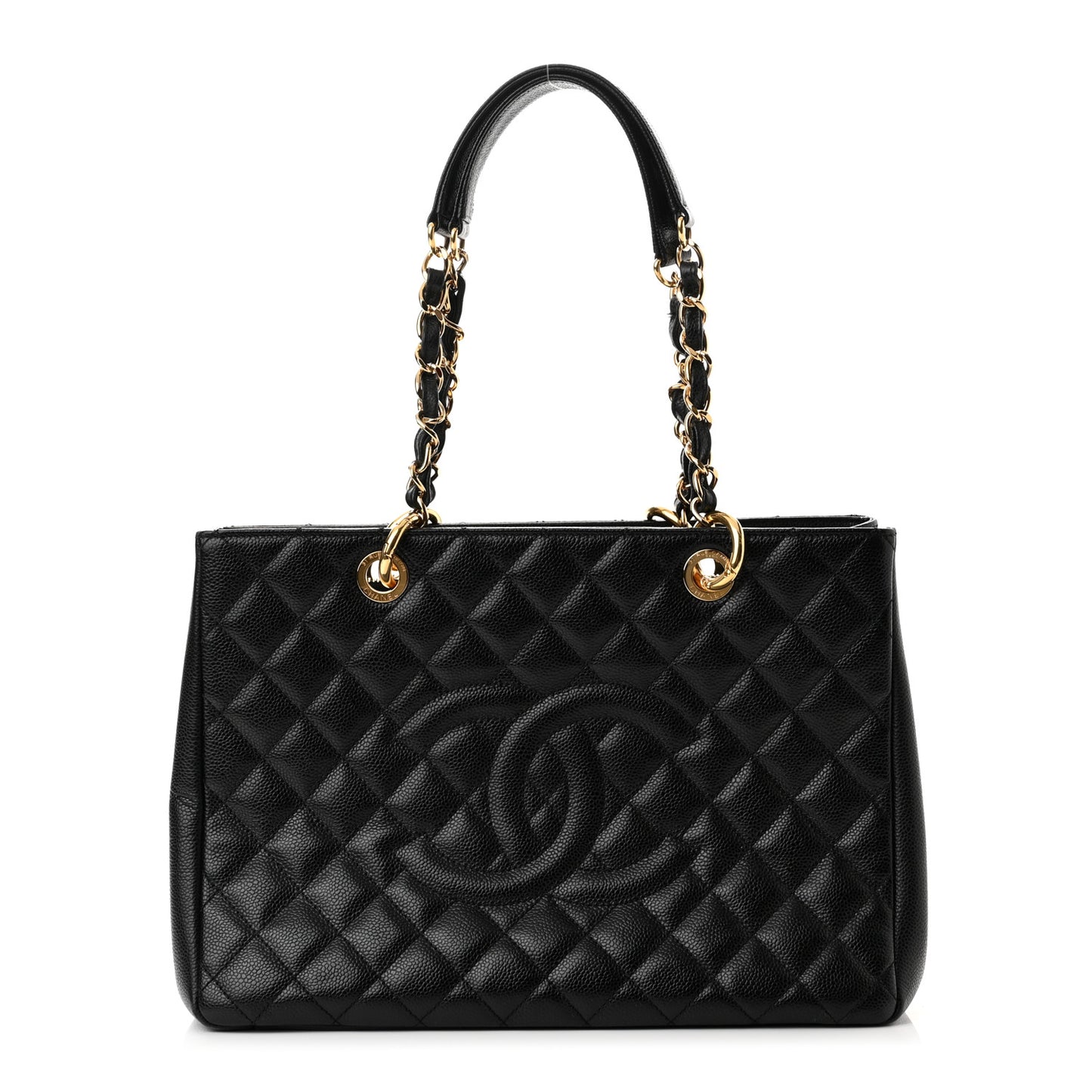 Caviar Quilted Grand Shopping Tote GST Black
