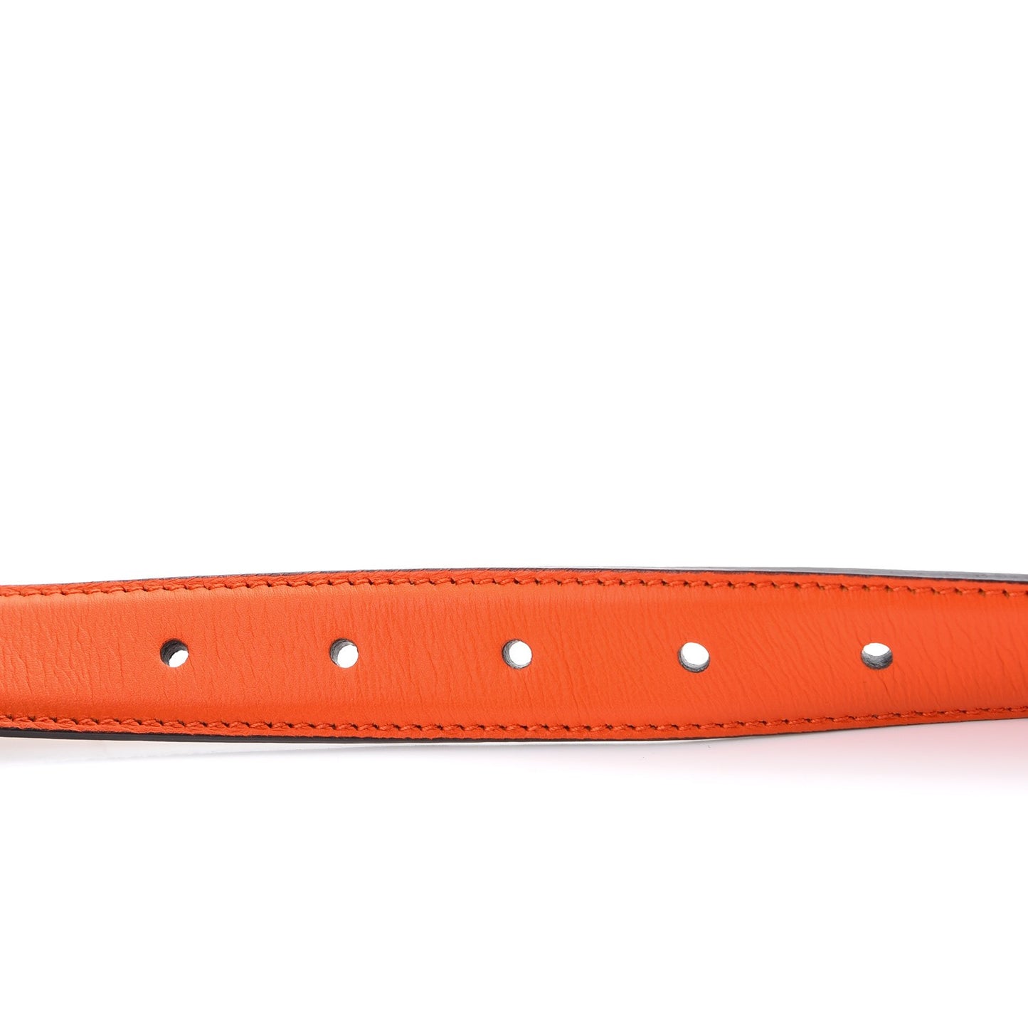 Moon Calfskin Interlocking G 25mm Belt 95 38 Vibrant Orange