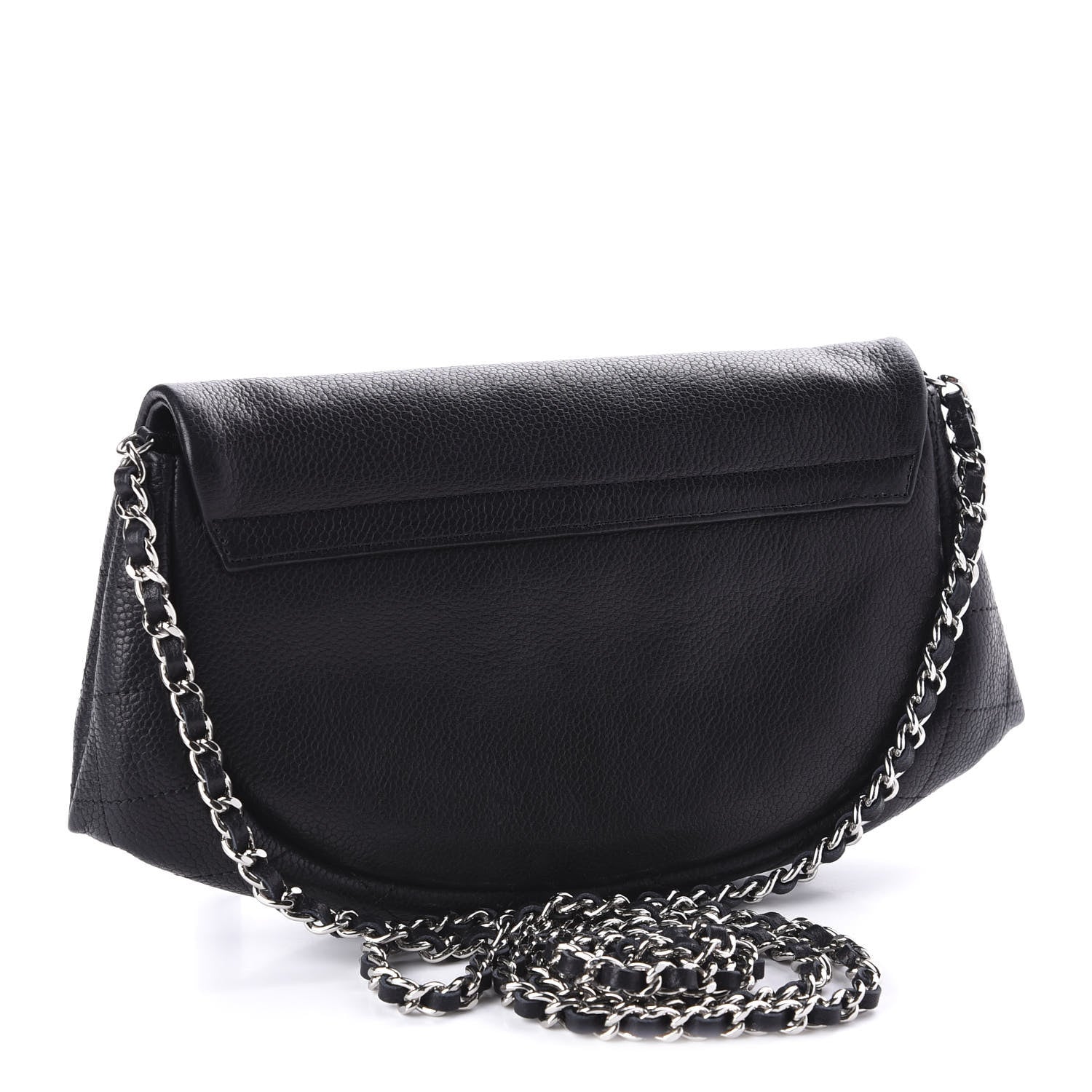 Chanel Caviar Half Moon Wallet On Chain WOC Black 3 of 12