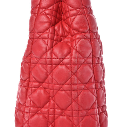 Christian Dior Lambskin Cannage Large Dior Soft Shopping Tote Coral 15 of 16