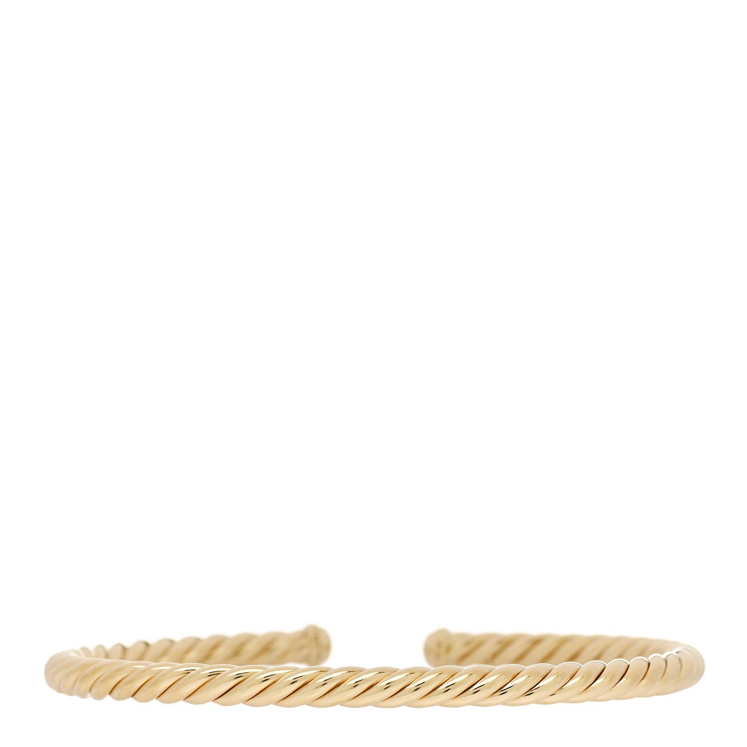 David Yurman 18K Yellow Gold 4mm Cablespira Bracelet 2 of 4