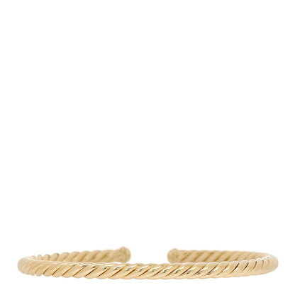 David Yurman 18K Yellow Gold 4mm Cablespira Bracelet 2 of 4