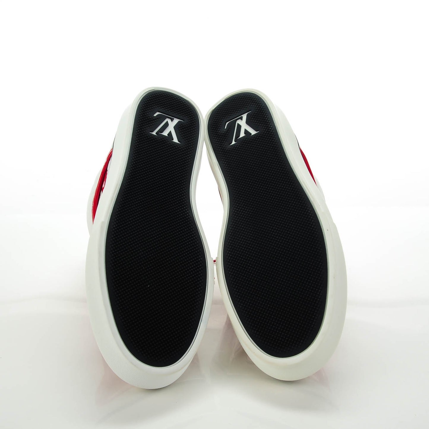 Calfskin Patent Tower High Top Sneakers 10 White Rouge