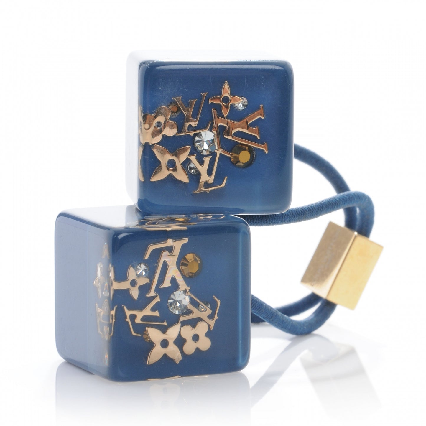 Swarovski Crystal Resin Inclusion Hair Cubes Blue