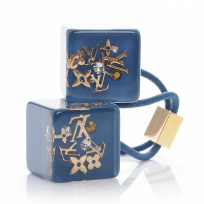 Louis Vuitton Swarovski Crystal Resin Inclusion Hair Cubes Blue 1 of 4