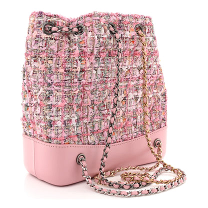 Chanel Tweed Calfskin Quilted Gabrielle Backpack Pink 3 of 11