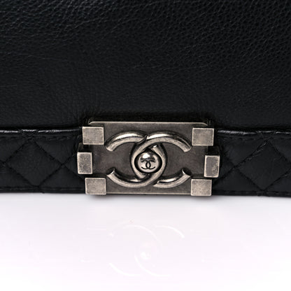 Chanel Calfskin New Medium Boy Reverso Flap Black 14 of 15