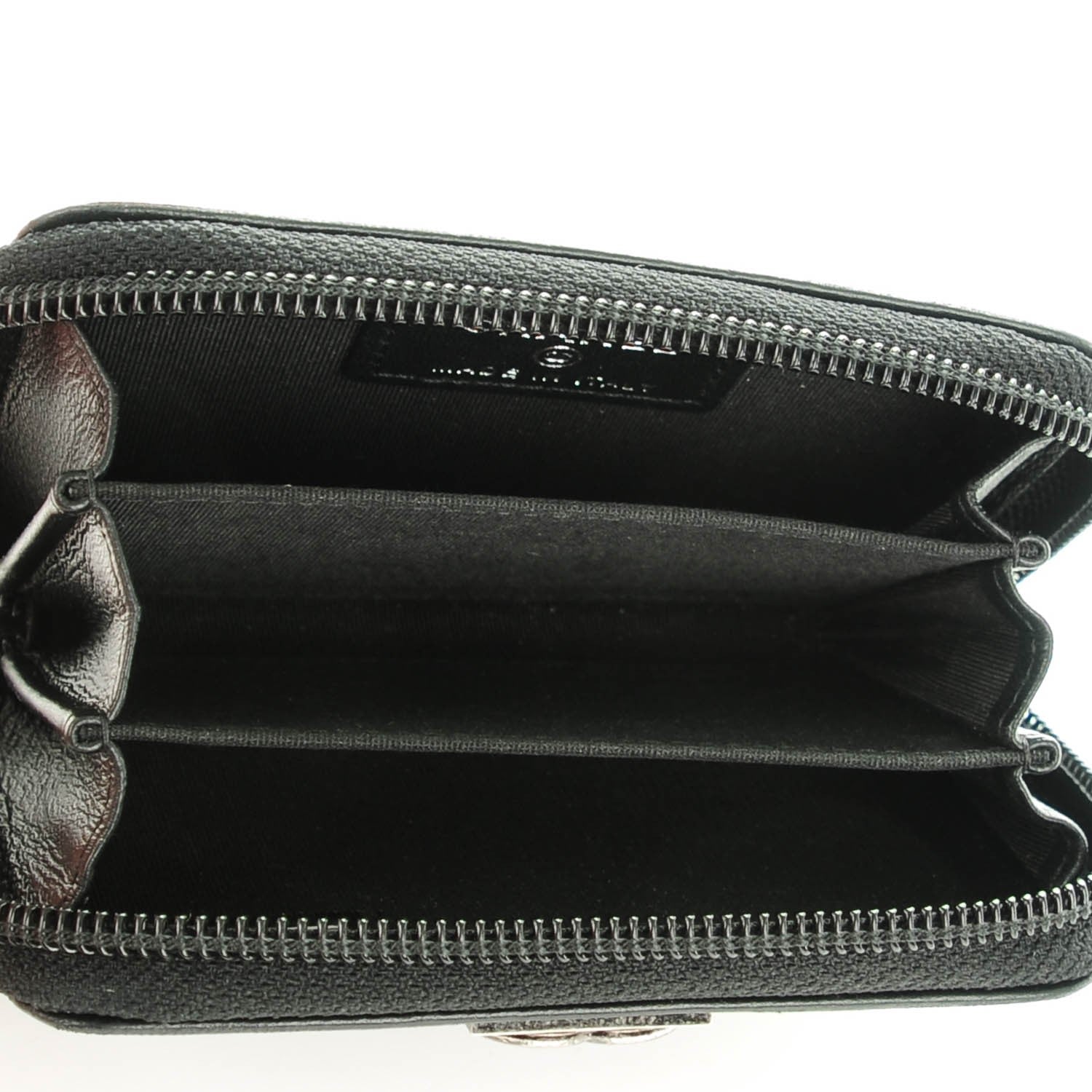 Chanel Lambskin Quilted Zip Around Boy Coin Purse Wallet Black 5 of 7