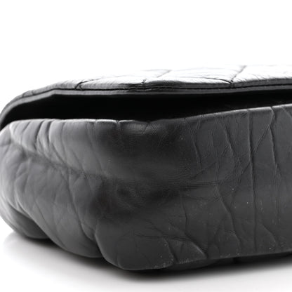 Chanel Aged Calfskin Quilted Medium Pondichery Flap Black 9 of 10
