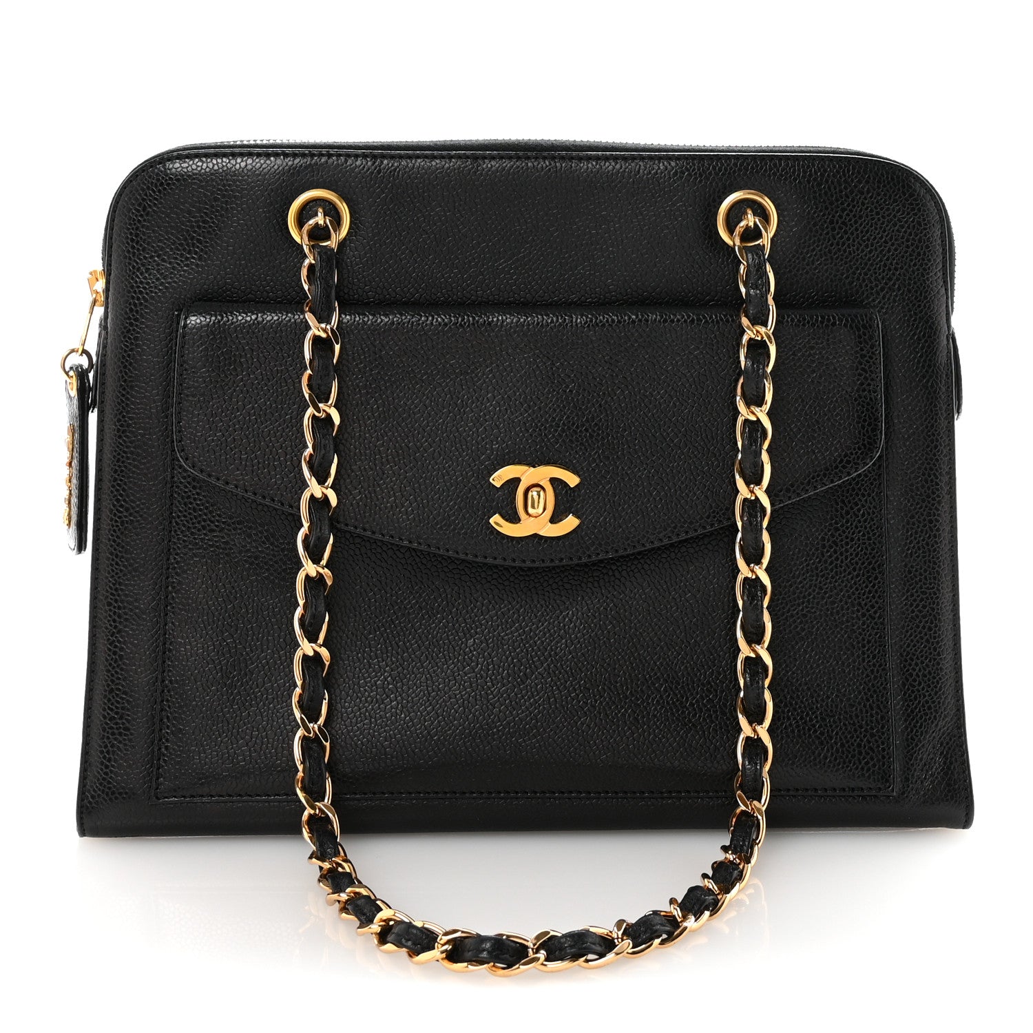 Chanel Caviar Flap Shoulder Bag Black 1 of 9