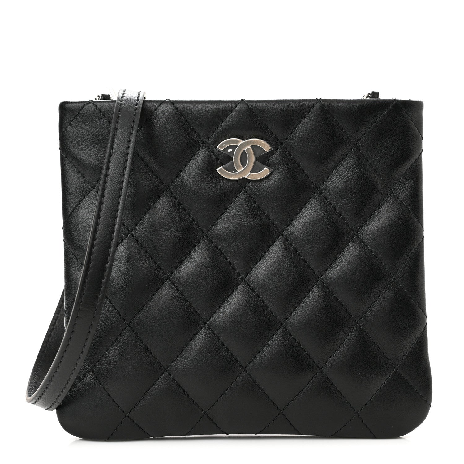 Chanel Lambskin Quilted Crossbody Bag Black 1 of 11