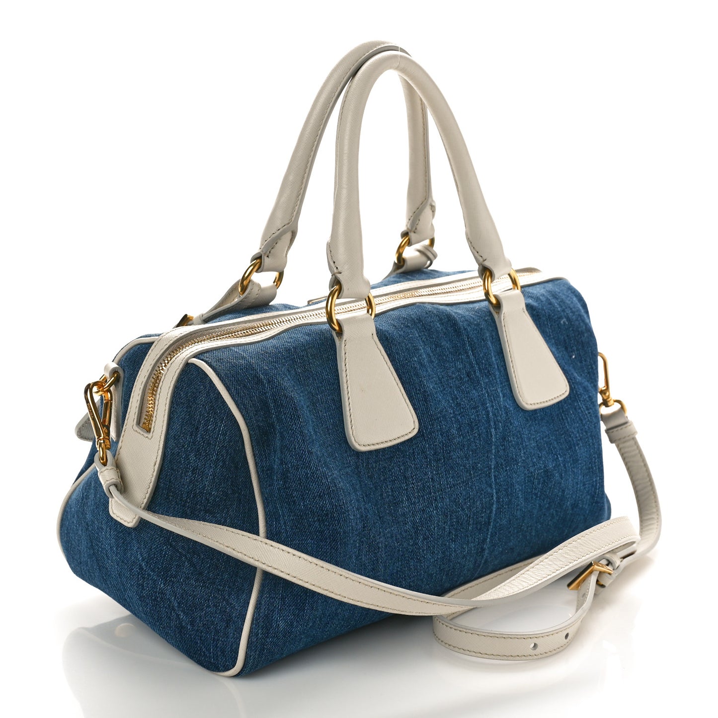 Denim Saffiano Bauletto Blue