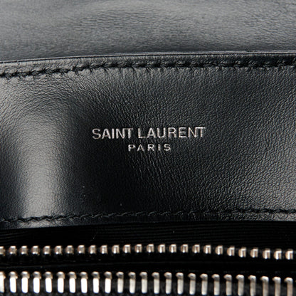 Saint Laurent Calfskin Y Quilted Monogram Small Loulou Chain Satchel Black 6 of 12