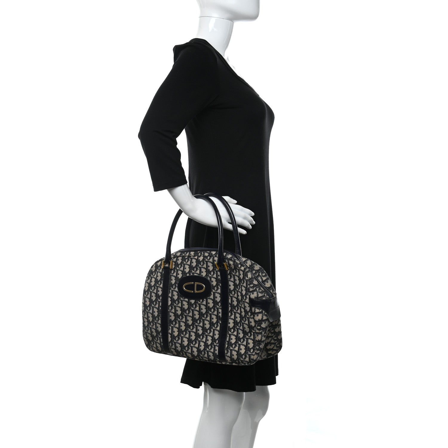 Christian Dior Monogram Bowler Navy 2 of 11